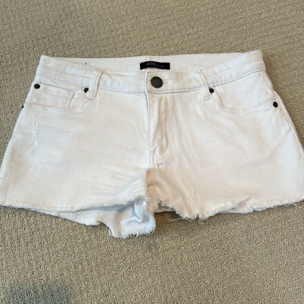 STS White Jean Shorts Size 25